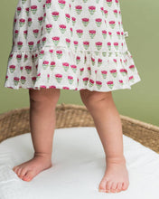 Load image into Gallery viewer, Mia Block Print Floral Baby Dress + Bloomer (Linen Blend)