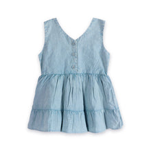 Load image into Gallery viewer, River Soft Denim Washed Baby Dress + Bloomer (Organic)