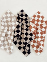 Load image into Gallery viewer, Phufy® Bliss Checkerboard Mini Blanket, Cocoa