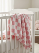 Load image into Gallery viewer, Phufy® Bliss Checkerboard Blanket, Strawberry