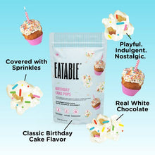 Load image into Gallery viewer, Birthday Cake Pops π White Chocolate Rainbow Popcorn