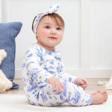 Load image into Gallery viewer, Baby Girl Toile de Jouy Bamboo Romper
