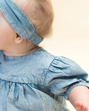 Load image into Gallery viewer, Aspen Soft Denim Washed Baby Romper (Organic)