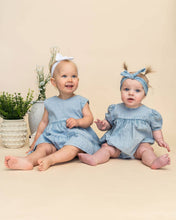 Load image into Gallery viewer, Aspen Soft Denim Washed Baby Romper (Organic)