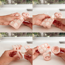 Load image into Gallery viewer, Food & Fruit Pacifier Feeder & Freezer Tray (Pink-White) 3pc