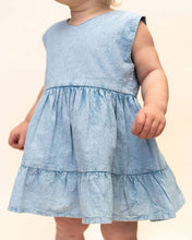 Load image into Gallery viewer, River Soft Denim Washed Baby Dress + Bloomer (Organic)