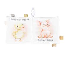 Load image into Gallery viewer, Farm Animals – 10-Page Taggies Soft Crinkle Cloth Baby Book