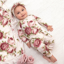 Load image into Gallery viewer, Baby Girl Cabbage Rose Cotton Romper
