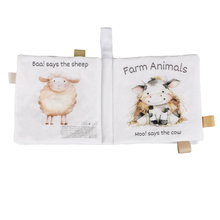 Load image into Gallery viewer, Farm Animals – 10-Page Taggies Soft Crinkle Cloth Baby Book