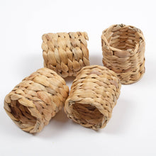 Load image into Gallery viewer, Natural Woven Napkin Ring Set