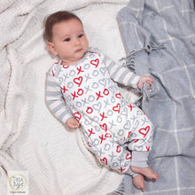 Load image into Gallery viewer, Baby's Valentine X'S & O'S Cotton Romper