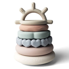 Load image into Gallery viewer, Silicone Stacking Ring Sensory Play Tower Toy (6-pc) Sun
