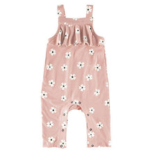 Load image into Gallery viewer, Overall Ruffle Romper - FloralP2697-12