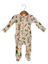 Load image into Gallery viewer, Organic Waffle 2-Way Zip Ruffle Footie, Cottontail