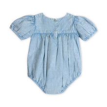 Load image into Gallery viewer, Aspen Soft Denim Washed Baby Romper (Organic)