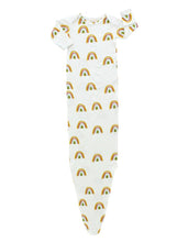 Load image into Gallery viewer, RAINBOW TAKE HOME NEWBORN KNOT GOWN + HAT GIFT SET
