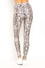 Load image into Gallery viewer, NUDE SNAKE SKIN LEGGINGS