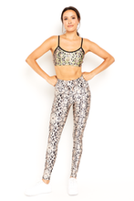 Load image into Gallery viewer, NUDE SNAKE SKIN LEGGINGS