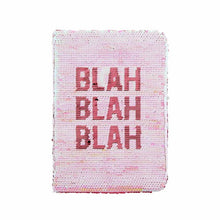 Load image into Gallery viewer, Blush Sequin Swipe Journal - OOH LA LA & BLAH BLAH BLAH