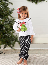 Load image into Gallery viewer, Holiday Christmas Tree Tunic with Polka Dot Leggings