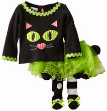 Load image into Gallery viewer, HALLOWEEN CAT TWO PIECE SET WITH TUTU