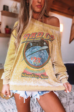 Load image into Gallery viewer, BAD COMPANY SHOOTING STAR MUSTARD BURNOUT SWEATSHIRT