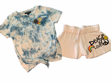 Load image into Gallery viewer, NAVY BLUE TIE DYE PATCH TEE