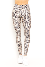 Load image into Gallery viewer, NUDE SNAKE SKIN LEGGINGS