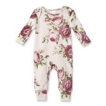 Load image into Gallery viewer, Baby Girl Cabbage Rose Cotton Romper
