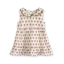 Load image into Gallery viewer, Mia Block Print Floral Baby Dress + Bloomer (Linen Blend)
