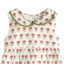 Load image into Gallery viewer, Mia Block Print Floral Baby Dress + Bloomer (Linen Blend)
