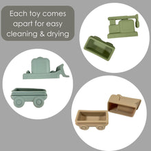 Load image into Gallery viewer, Ali+Oli Squirt Water Bath Toy Set (Construction) Mold Free
