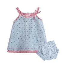 Load image into Gallery viewer, Elara Ditsy Hearts Baby Dress + Bloomer (Organic)
