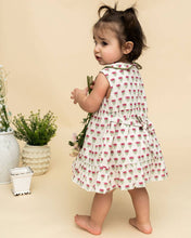 Load image into Gallery viewer, Mia Block Print Floral Baby Dress + Bloomer (Linen Blend)
