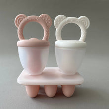 Load image into Gallery viewer, Food &amp; Fruit Pacifier Feeder &amp; Freezer Tray (Pink-White) 3pc
