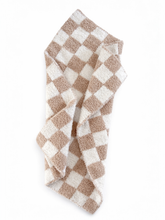 Load image into Gallery viewer, Phufy® Bliss Checkerboard Mini Blanket, Cocoa
