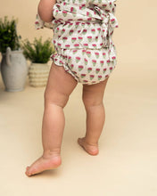Load image into Gallery viewer, Mia Block Print Floral Baby Dress + Bloomer (Linen Blend)
