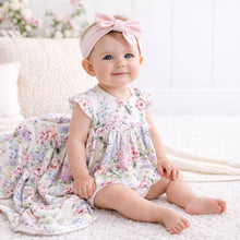 Load image into Gallery viewer, Dream Blossom Bamboo Baby Skirted Bodysuit-Watercolor Floral
