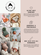 Load image into Gallery viewer, Baby's First Hat, Tan/Warm White Checkerboard
