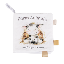 Load image into Gallery viewer, Farm Animals – 10-Page Taggies Soft Crinkle Cloth Baby Book
