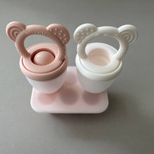 Load image into Gallery viewer, Food &amp; Fruit Pacifier Feeder &amp; Freezer Tray (Pink-White) 3pc
