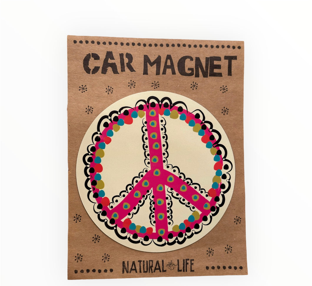 PEACE SIGN CAR MAGNET
