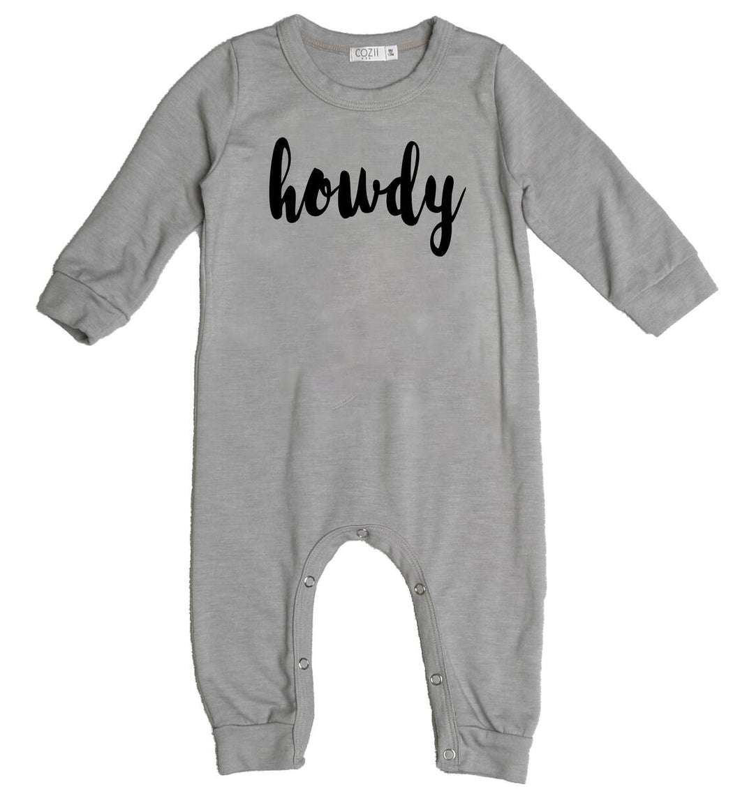 HOWDY ROMPER GRAY