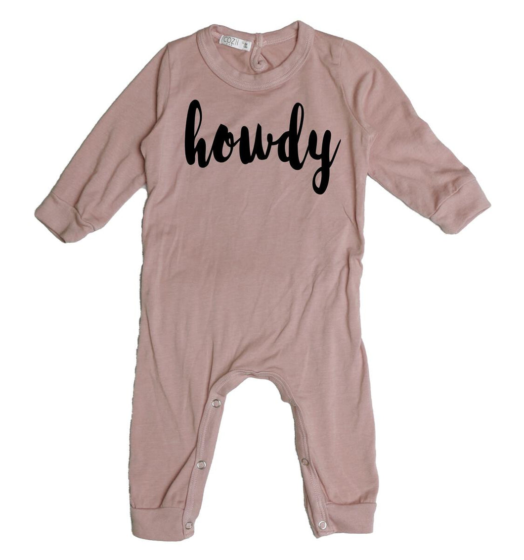 HOWDY ROMPER MAUVE