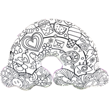 Load image into Gallery viewer, JUMBO PLUSH RAINBOW COLOR ME PILLOW
