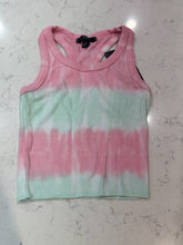 Load image into Gallery viewer, SEA FOAM AND PINK TIE DYE TANK
