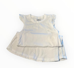 RUFFLE SHORT SLEEVE DRESS WHITE