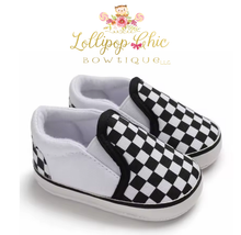 Load image into Gallery viewer, Baby Boy First Walkers Checkered Shoes Sneakers
