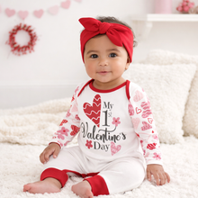 Load image into Gallery viewer, Baby's "My 1st Valentine's Day" Bamboo Romper
