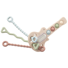 Load image into Gallery viewer, Ali+Oli Guitar-Shaped Sensory Pull &amp; Teether Activity Toy
